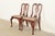 Henkel Harris Queen Anne Solid Cherry Wood Side Chairs or Dining Chairs, Pair For Sale - Image 14 of 14