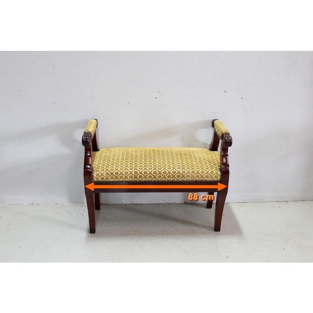 Small 19th Century Restoration Middle Bench For Sale - Image 10 of 13