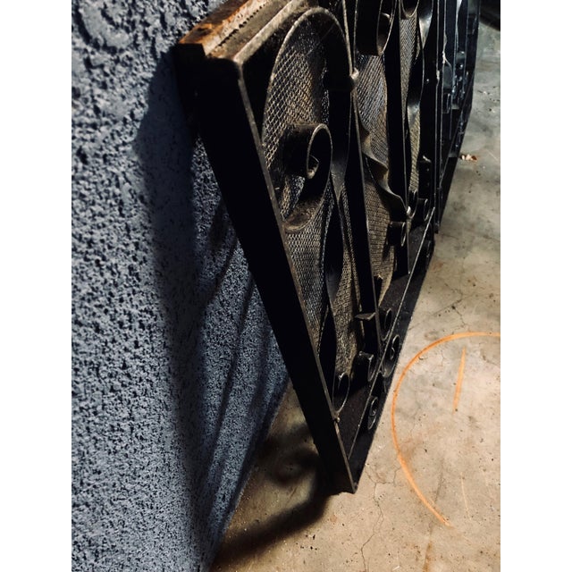 Antique Black Iron Fireplace Screens A Pair Chairish
