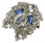 1950s Lilien Czech Glass Brooch, Sprite Face. Signed. For Sale