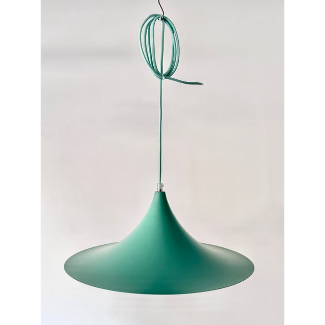 Turquoise Semi-Pendant by Claus Bonderup & Torsten Thorup for Lyfa, Denmark, 1968 For Sale - Image 11 of 18