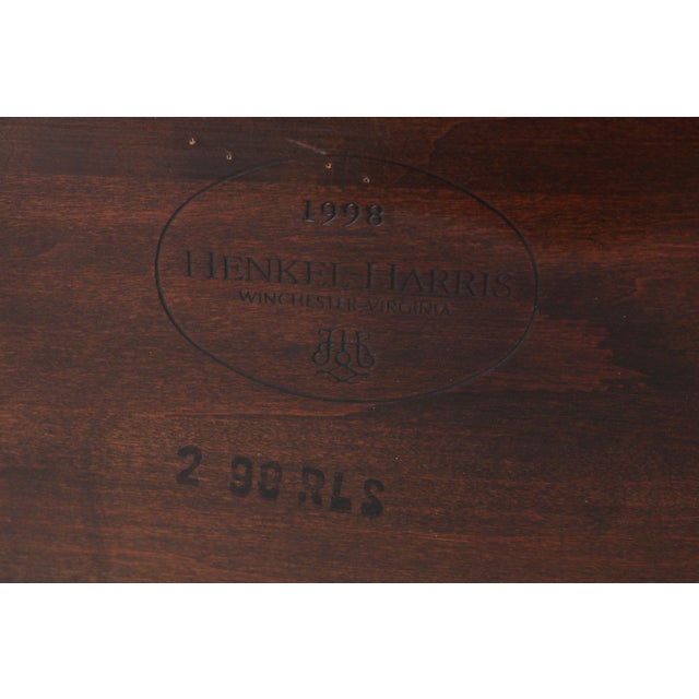 Henkel Harris Mahogany Model 199 Carved Queen Size Poster Bed For Sale - Image 17 of 17