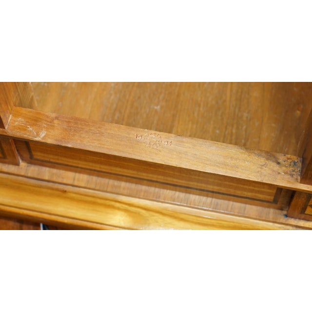 Stunning Vintage 1994 David Linley Burr Walnut Amboyna Wood Large Console Table For Sale - Image 12 of 18
