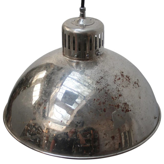 French vintage medical pendant lamp Chrome / metal shade E27/E26 Up to 250V (Europe/UK Standard).The wiring of this item...
