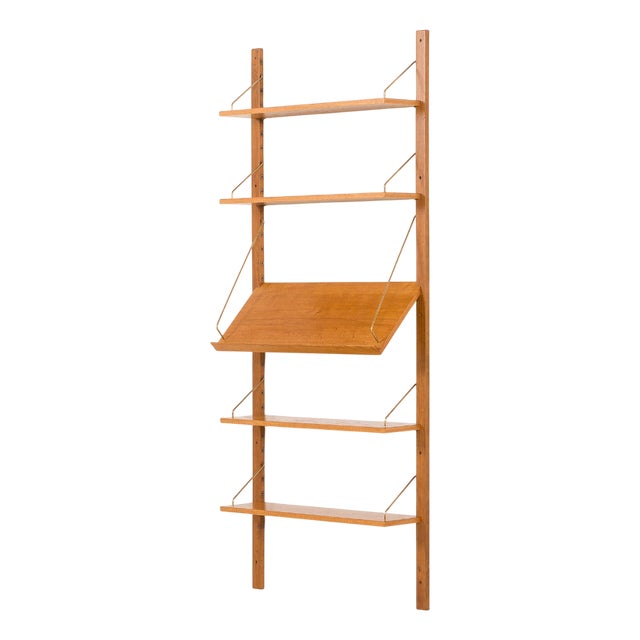 Vintage Scandinavian Shelving Unit in Oak, 1960s For Sale