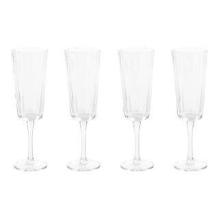 Forli Bubble Champagne Flutes, Set of 4 For Sale