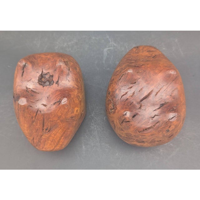Handcrafted Burl Wood Animal Figurines, a Pair For Sale - Image 10 of 11