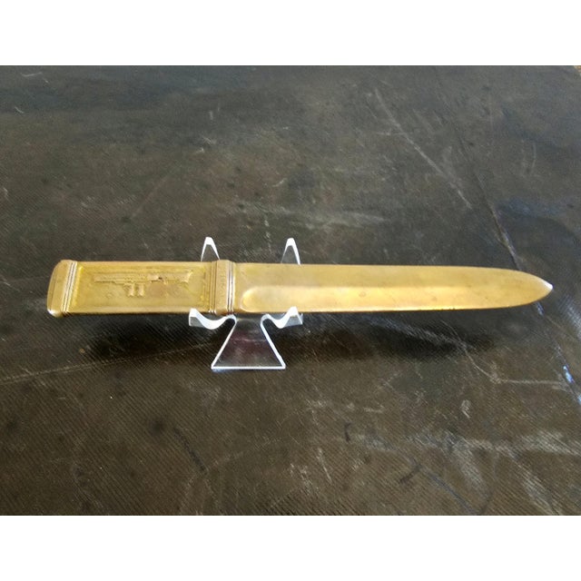 Tiffany and Co. Tiffany & Co Waldorf Astoria American Uss Maine Antique Bronze Letter Opener For Sale - Image 4 of 12