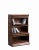 Mission 3 Stack Oak Barrister Bookcase - Beveled Glass Walnut For Sale - Image 9 of 14