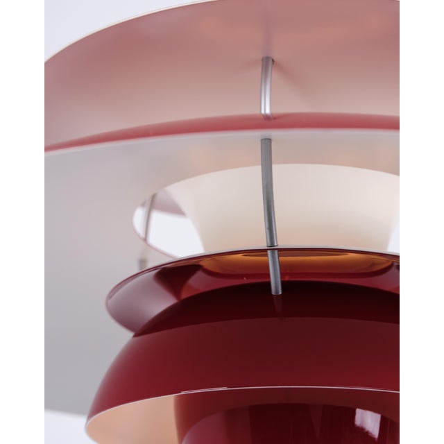 Model PH 5 Pendant in Red Lacquered Metal by Poul Henningsen for Louis Poulsen For Sale - Image 5 of 10