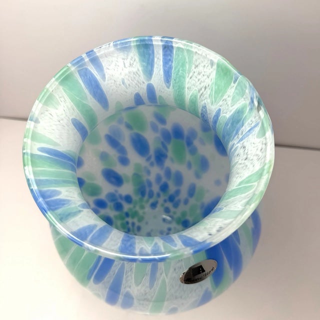 Stunning vintage hand-blown art glass vase from Maestri Vetrai Murano, crafted on the island of Murano, Italy—world-...