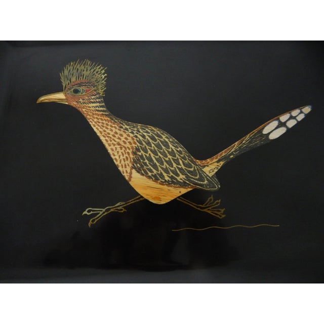Mid 20th Century Mid 20th Century Couroc of Monterey Roadrunner Tray, Medium For Sale - Image 5 of 11