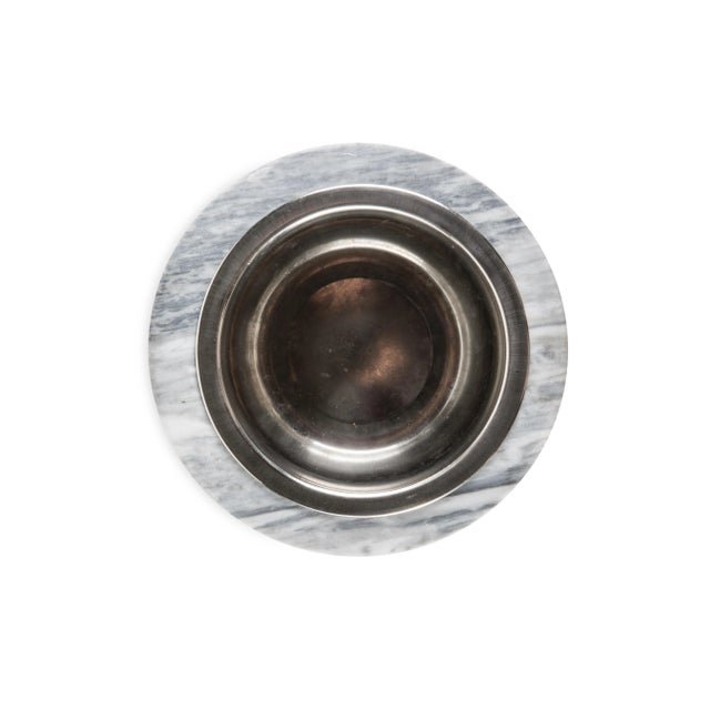 Round Black Marble Cat or Dog's Bowl For Sale - Image 4 of 7