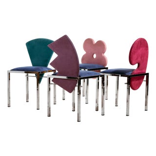 Omaggi Chairs by Salvati & Tresoldi for Saporiti Italia, 1980s, Set of 4 For Sale