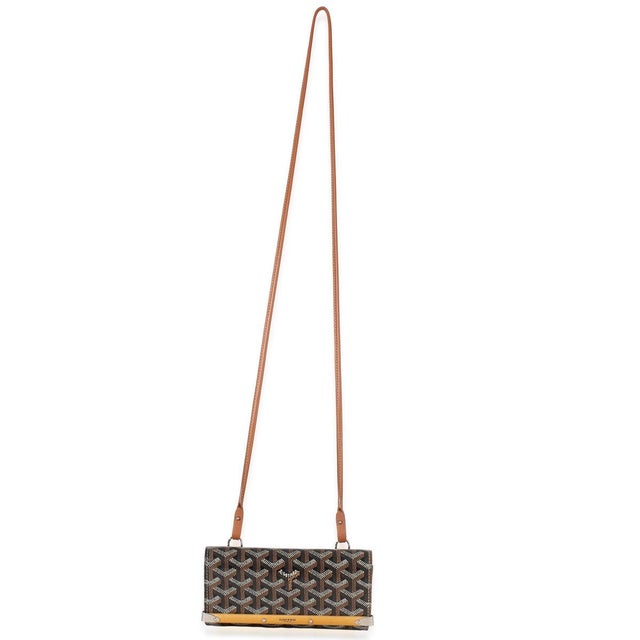 Black Gold Black Goyardine Monte Carlo Mini Clutch For Sale - Image 8 of 9