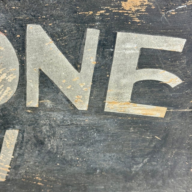 A Gorgeous Early Wood Double Sided Trade Sign Advertising "j.a. Stone Law Office" For Sale - Image 11 of 13