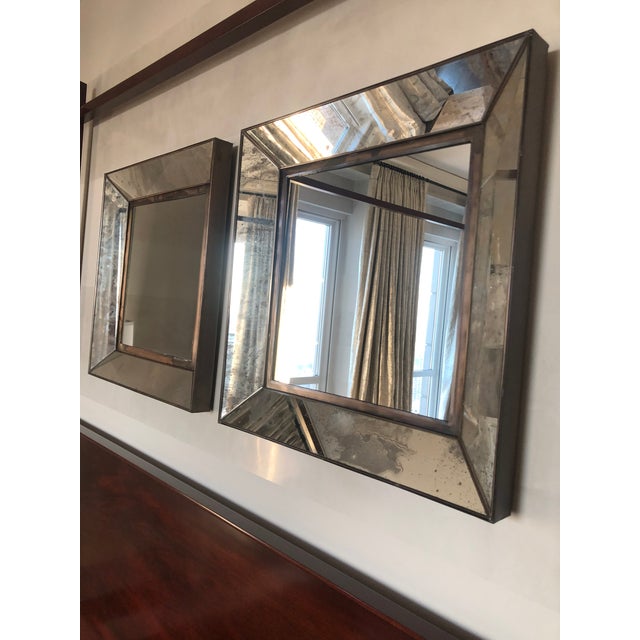 Crate And Barrel Square Dubois Square Wall Mirrors Set Of 3 Chairish Set some stylized text or flower appliques opposite the mirror, and your bathroom redecoration can.
