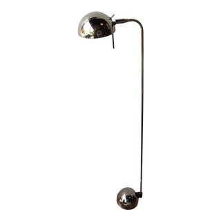 Mid-Century Modern Sonneman Style Tilting Head Chrome Floor Lamp For Sale
