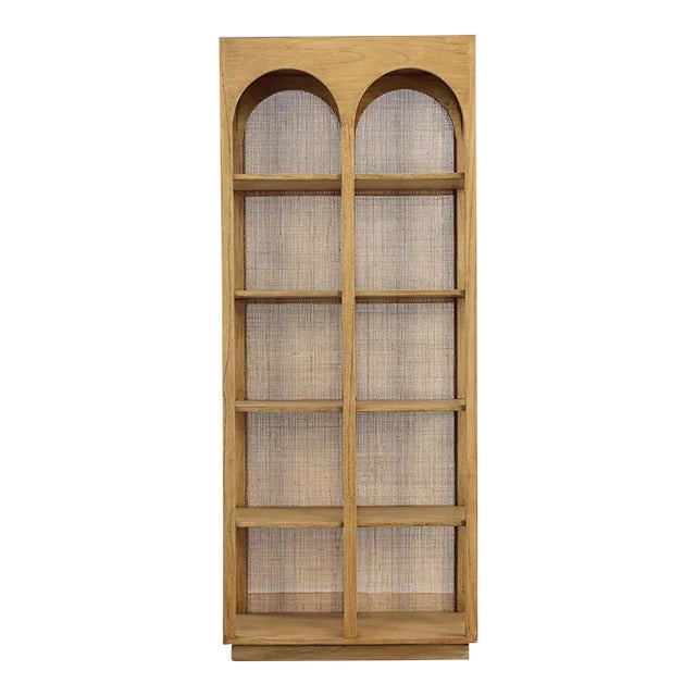 Oak Double Arch Bookcase For Sale