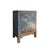 Distressed Bight Blue Mix Color 2 Doors End Table Nightstand Cabinet For Sale - Image 4 of 5
