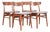 Mid-Century Danish Teak and Wool Dining Chairs from Farstrup, 1960s, Set of 4 For Sale