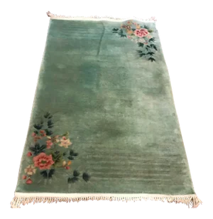 Vintage Art Deco Chinese Rug - 3′ × 4′9″
