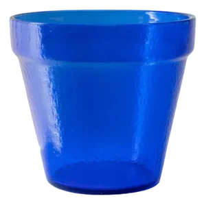 Vintage Italian Flowerpot in Blue Glass, 1970s