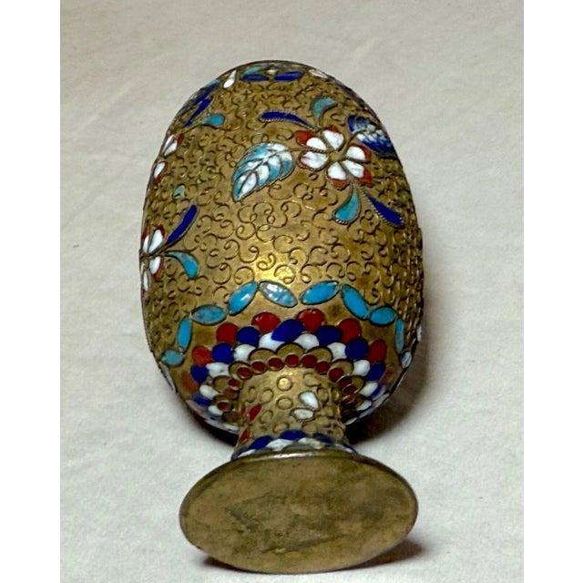 Antique 19th Century Handmade Japanese Champleve Enameled Bronze Vase Cloisonné For Sale - Image 9 of 9
