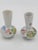 White Mid 20th Century Miniature Japanese Hand-Painted Bird & Floral Bud Vases - Pair For Sale - Image 8 of 12