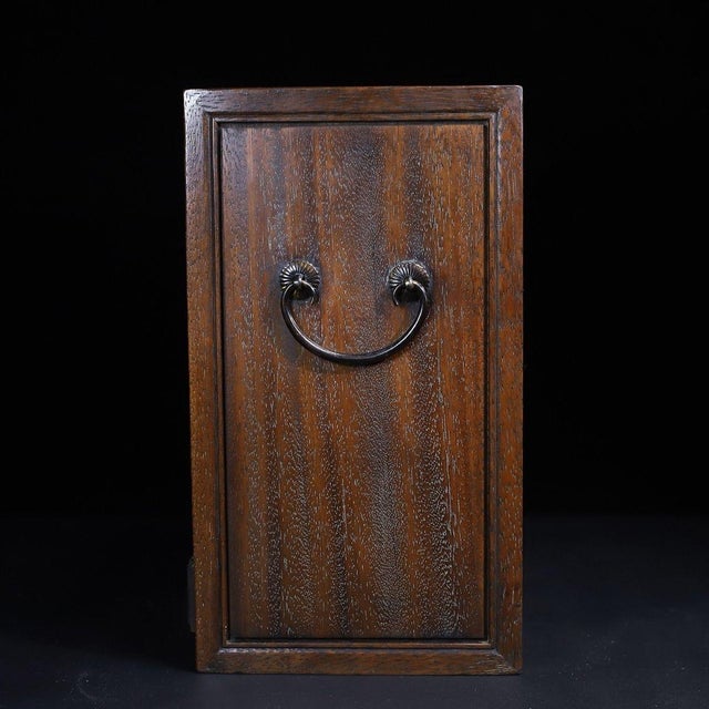 Vintage Chinese Huali Rosewood 6-Drawer Treasure Cabinet / Jewelry Chest For Sale - Image 4 of 9