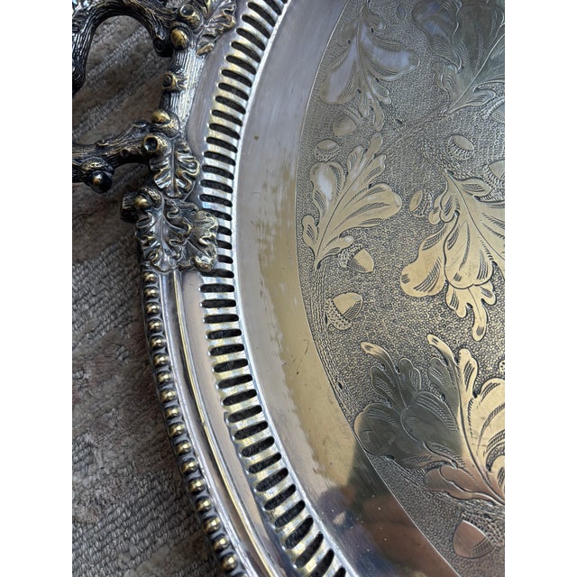 Monumental Silver Plate Reticulated Tray For Sale In Philadelphia - Image 6 of 16