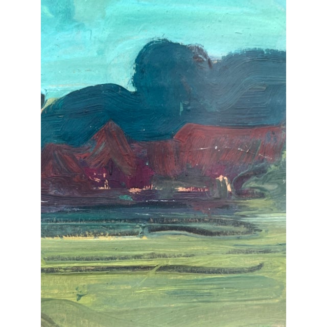 American Landscape Painting in the Manner of Albert York (1928-2009) Signed For Sale - Image 12 of 12