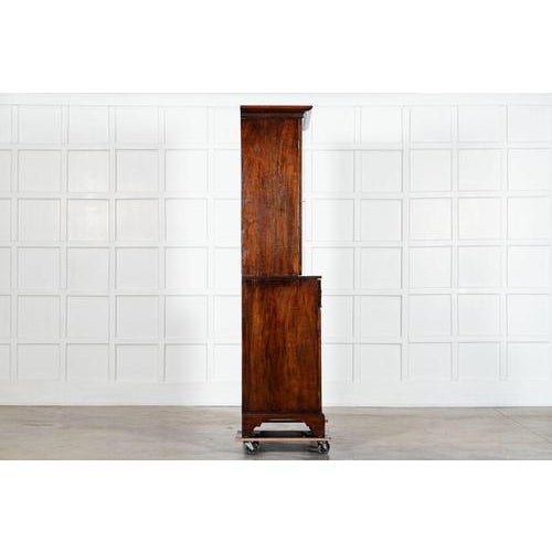 George III English Mahogany Glazed Bookcase Secretaire, 1800s For Sale - Image 9 of 18