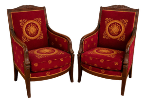 Empire Mahogany Chairs, Set of 2