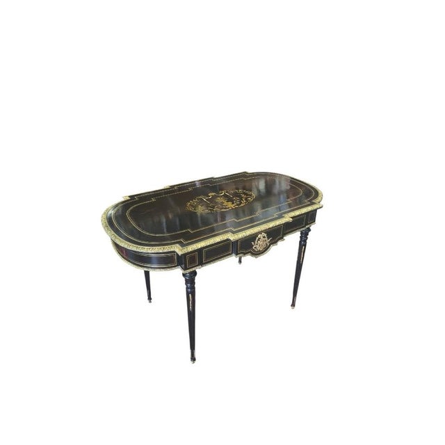 Napoleon III Boulle Center Table, 1890 For Sale - Image 10 of 10