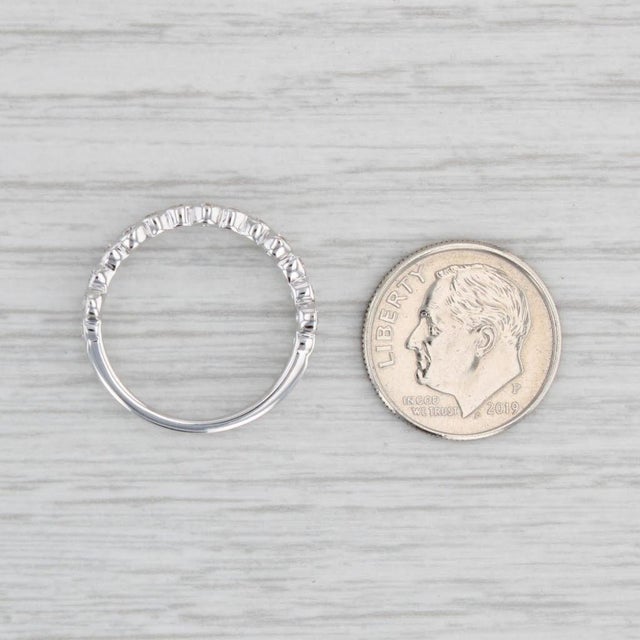 Metal Beverley K 0.47ctw Diamond Ring 14k White Gold Wedding Stackable Band, Size 6.75 For Sale - Image 7 of 8