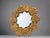 Wood Floral Sun Mirror in Gilded Wood, 1950s For Sale - Image 7 of 7
