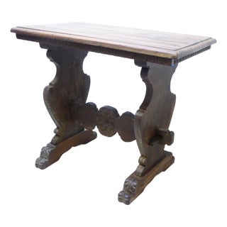Antique Italian Walnut Low Table For Sale