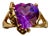 4 Carat Heart Shape Amethyst Love Cocktail Ring in 18 Karat Yellow Gold For Sale