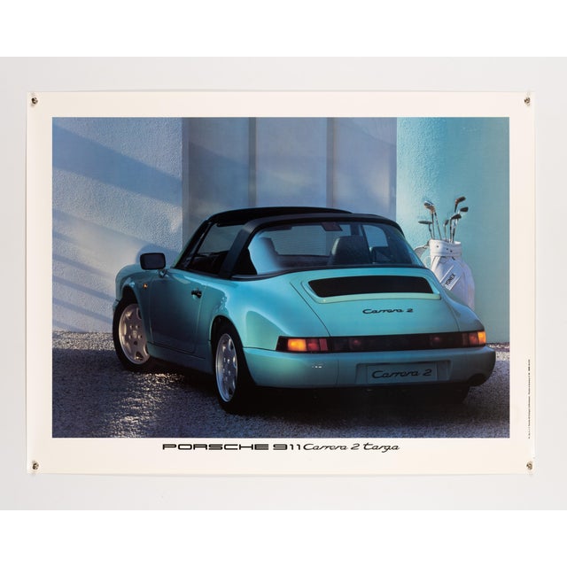 Modern Porsche 911 Carrera 2 Targa Poster, 1990 For Sale - Image 3 of 9