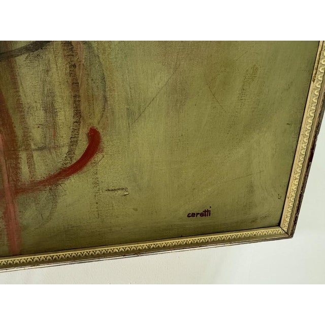 Mino Ceretti, Abstract Composition, 1950s, Oil on Canvas For Sale - Image 11 of 14