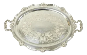 Vintage Reed & Barton 05600 Regent Victorian Silver Plated Serving Platter Tray