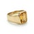 Contemporary Citrine Emerald Cut Signet Ring, Men Birthstone Ring Us 7 For Sale - Image 3 of 4