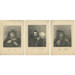 May & Wirsing, Monks Committing Sins, 1850, Set of 3 For Sale