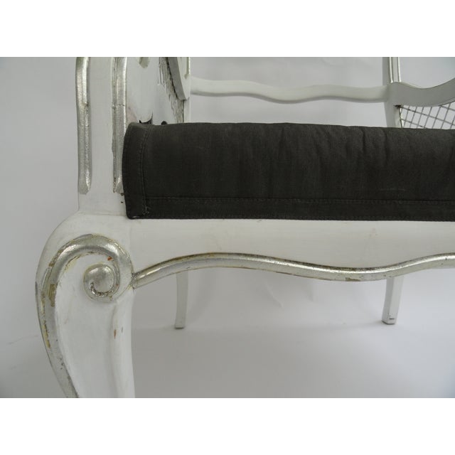Vintage Harlequin Armchairs Attributed to Maison Jansen Set of 4 For Sale - Image 12 of 12