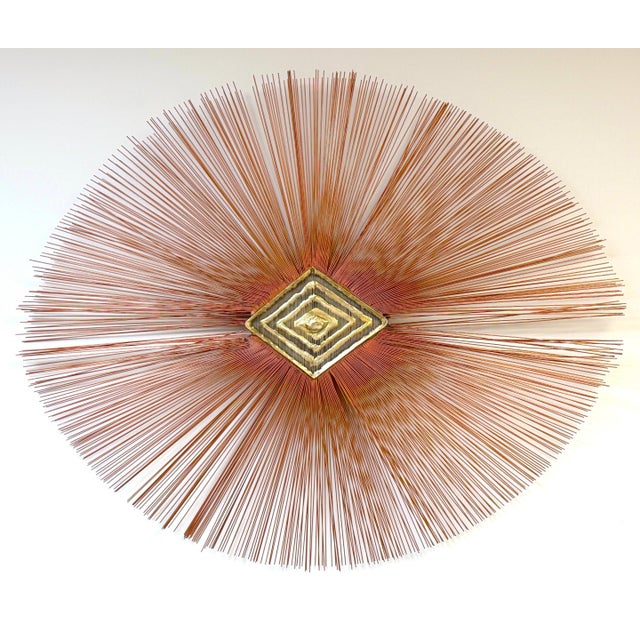Gold Split Sphere” Copper and Bronze Wall Sculpture, Attrib. Bruce & Willam Friedle For Sale - Image 8 of 13