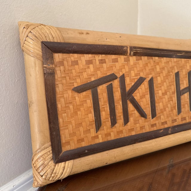 1980s 1980s Boho Style Coastal Bar Tiki Hut Sign For Sale - Image 5 of 8