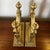 Victorian Solid Brass Aesthetic Movement Fireplace Andirons For Sale - Image 3 of 12
