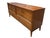 Mid 20th Century Vintage Mid-Century Modern Walnut 7-Drawer Lowboy Dresser by Dixie Furniture – 1960s MCM Long Dresser With Sculptural Hardware & Tapered Legs For Sale - Image 5 of 14