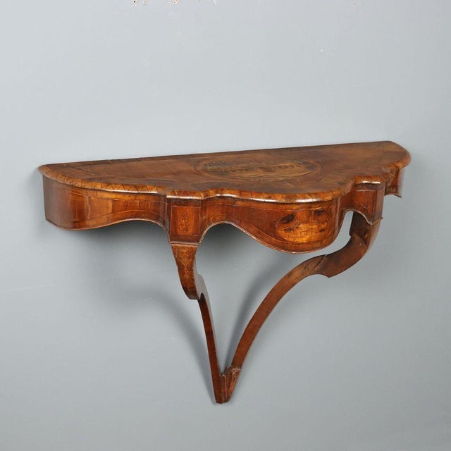 19th Century Walnut Drop-Shaped Console For Sale - Image 12 of 12